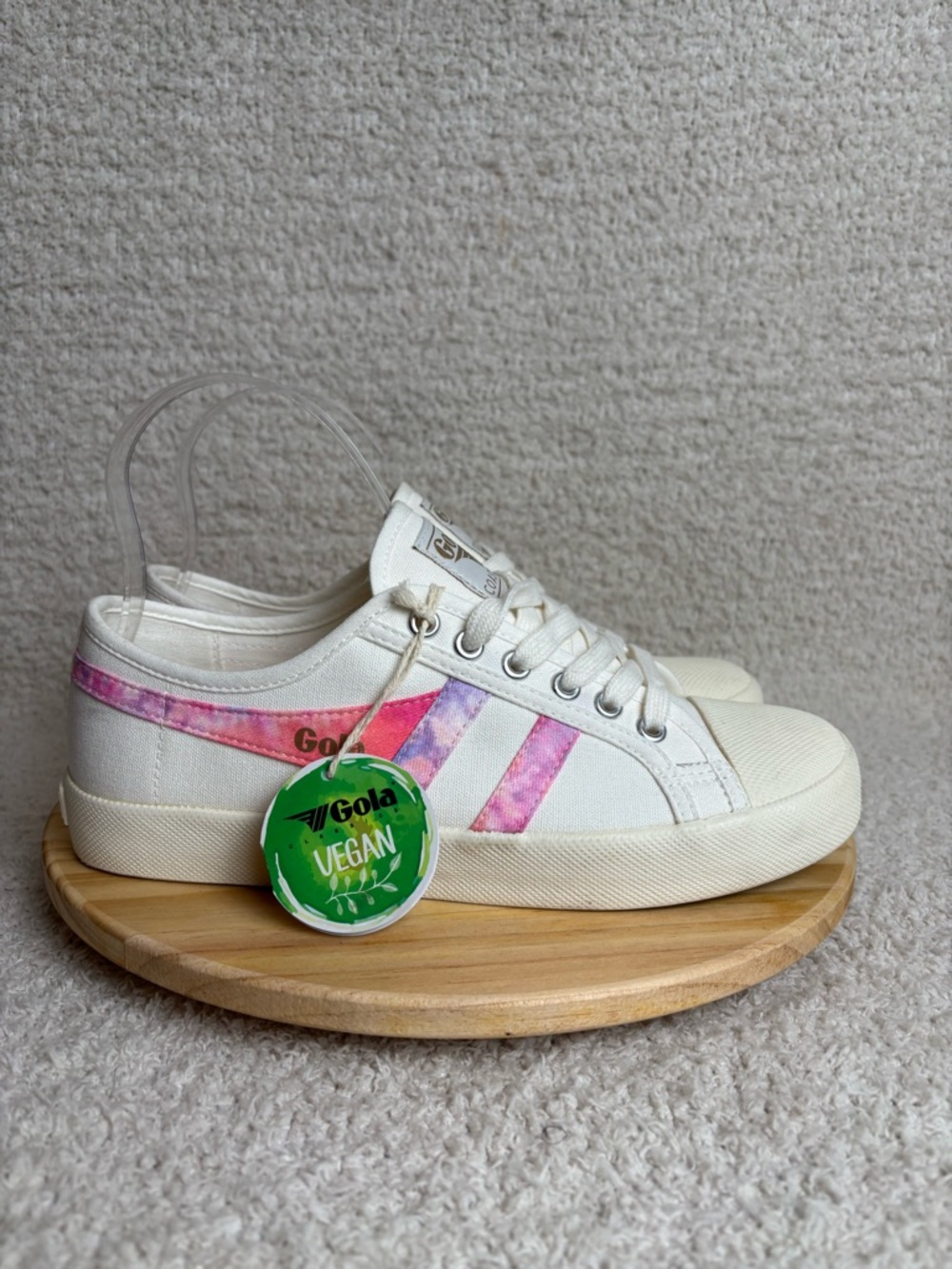 Gola X Madewell Shoes Women 8 Coaster Retro Canvas Sneakers Off Pink White
